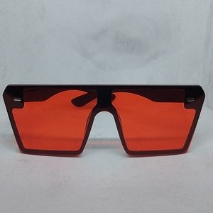 Oversized square framed flattop sunglasses